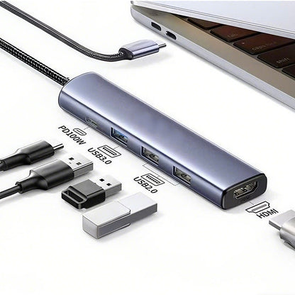 🎁2026 New Arrivals 50% OFF💥Portable 5-in-1 USB-C Hub with 4K HDMI Output