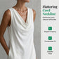 🎁2026 New Arrivals 50% OFF💥Elegant Slim Fit Cowl Neck Dress – Sleeveless, Side Pockets, Versatile ✨