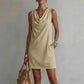 🎁2026 New Arrivals 50% OFF💥Elegant Slim Fit Cowl Neck Dress – Sleeveless, Side Pockets, Versatile ✨