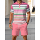 🎁2026 New Arrivals 50% OFF💥Men's Two-Piece Shirt and Shorts Set – Digital Print, Athletic Fit, Wrinkle Resistant ✨