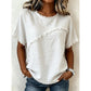 🎁2026 New Arrivals 50% OFF💥Women's Summer Top with Raw Edge Paneling – Round Neck, Relaxed Fit, Edgy ✨