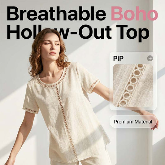 🎁2026 New Arrivals 50% OFF💥Women's Casual Bohemian Style Hollow-Out Top