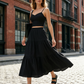 🎁2026 New Arrivals 50% OFF💥High Waist A-Line Skirt and Cami Top Set – Tiered Skirt, Crinkle Fabric, Boho-Chic ✨