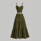 🎁2026 New Arrivals 50% OFF💥High Waist A-Line Skirt and Cami Top Set – Tiered Skirt, Crinkle Fabric, Boho-Chic ✨
