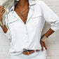 🎁2026 New Arrivals 50% OFF💥Women's Solid Lapel Long Sleeves Button-Down Shirt