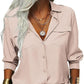 🎁2026 New Arrivals 50% OFF💥Women's Solid Lapel Long Sleeves Button-Down Shirt