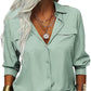 🎁2026 New Arrivals 50% OFF💥Women's Solid Lapel Long Sleeves Button-Down Shirt