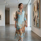 🎁2026 New Arrivals 50% OFF💥Elegant Retro Print Maxi Dress | Boho V-Neck Button-Down Flowy Gown | Breathable Summer Beach Holiday Dress