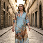 🎁2026 New Arrivals 50% OFF💥Elegant Retro Print Maxi Dress | Boho V-Neck Button-Down Flowy Gown | Breathable Summer Beach Holiday Dress