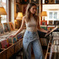 🎁2026 New Arrivals 50% OFF💥Women's Asymmetrical Waist Wide Leg Jeans – Unique waist design, relaxed fit & versatile – Perfect for chic everyday style & casual outings 🌿