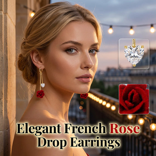 🎁2026 New Arrivals 50% OFF💥French Vintage Red Rose Dangle Earrings