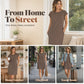🎁2026 New Arrivals 50% OFF💥Women's Crew Neck Solid Color Dress – Soft & lightweight – Perfect for work, beach or everyday elegance – versatile and comfy ✨🌿