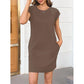 🎁2026 New Arrivals 50% OFF💥Women's Crew Neck Solid Color Dress – Soft & lightweight – Perfect for work, beach or everyday elegance – versatile and comfy ✨🌿