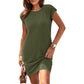 🎁2026 New Arrivals 50% OFF💥Women's Crew Neck Solid Color Dress – Soft & lightweight – Perfect for work, beach or everyday elegance – versatile and comfy ✨🌿