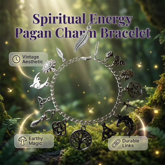 🎁2026 New Arrivals 50% OFF💥Vintage Pagan Charm Bracelet – Spiritual Symbols, Antique Silver, Bohemian Style 🌙