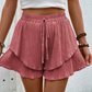 🎁2026 New Arrivals 50% OFF💥Women's Ruffle Layered Flowy Shorts – Skirt-Like Look, Elastic Waist, Breathable 🌸
