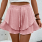 🎁2026 New Arrivals 50% OFF💥Women's Ruffle Layered Flowy Shorts – Skirt-Like Look, Elastic Waist, Breathable 🌸