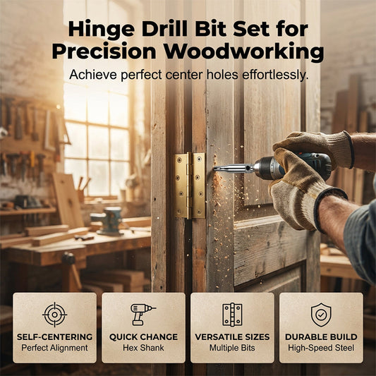 🎁2026 New Arrivals 50% OFF💥Self-Centering Hinge Drill Bit Set