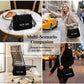 🎁2026 New Arrivals 50% OFF💥Women's Vintage Large-Capacity Crossbody Bag – Ribbed Fabric, Multi-Zip, Geometric Strap 🌿