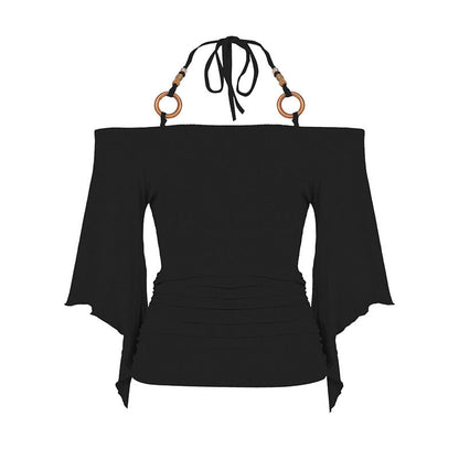 🎁2026 New Arrivals 50% OFF💥Women's Off-the-Shoulder Halter Neck Top