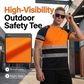 🎁2026 New Arrivals 50% OFF💥Men’s Fluorescent Color Block Athletic Shirt Outdoor Safety Tee