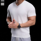 🎁2026 New Arrivals 50% OFF💥Breathable V-Neck Knit Tee – Textured Finish, Athletic Fit, Gym to Street 🏋️