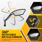 🎁2026 New Arrivals 50% OFF💥360° Rotatable Bicycle Rearview Mirror – Shock-Absorbing Arm, Weather-Resistant, Universal Mount 🛡️