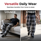 🎁2026 New Arrivals 50% OFF💥Men's Retro Plaid Loose Fit Cargo Pants – Wide Leg, Cargo Pockets, Drawstring Waist 🌿