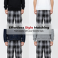 🎁2026 New Arrivals 50% OFF💥Men's Retro Plaid Loose Fit Cargo Pants – Wide Leg, Cargo Pockets, Drawstring Waist 🌿
