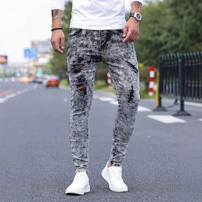 🎁2026 New Arrivals 50% OFF💥Men's Slim Fit Ripped Jeans – Stretch Distress, Acid Wash, Edgy Style 🔥