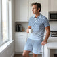🎁2026 New Arrivals 50% OFF💥Men's Geometric Print Collared Top & Shorts Set – Modern Pattern & Breathable Coordinated Look 🔷