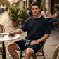 🎁2026 New Arrivals 50% OFF💥Men's Waffle Knit T-Shirt & Shorts Set – Cooling Sensation Fabric & Relaxed Fit Design 💙