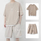 🎁2026 New Arrivals 50% OFF💥Men's Waffle Knit T-Shirt & Shorts Set – Cooling Sensation Fabric & Relaxed Fit Design 💙