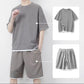 🎁2026 New Arrivals 50% OFF💥Men's Waffle Knit T-Shirt & Shorts Set – Cooling Sensation Fabric & Relaxed Fit Design 💙