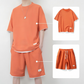 🎁2026 New Arrivals 50% OFF💥Men's Waffle Knit T-Shirt & Shorts Set – Cooling Sensation Fabric & Relaxed Fit Design 💙