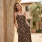 🎁2026 New Arrivals 50% OFF💥Women's Leopard Print Spaghetti Strap Maxi Dress