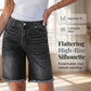🎁2026 New Arrivals 50% OFF💥Women's Casual High Waisted Fringed Denim Shorts – Stretchy & raw hem – Perfect for summer, beach or casual outings – comfortable and trendy 🏖️✨