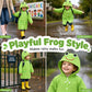 🎁2026 New Arrivals 50% OFF💥Kids Frog-Style Rain Poncho ☔– Waterproof, Lightweight & Backpack-Friendly