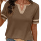 🎁2026 New Arrivals 50% OFF💥Women's Short Sleeve Color Block Tee