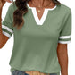 🎁2026 New Arrivals 50% OFF💥Women's Short Sleeve Color Block Tee