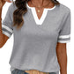 🎁2026 New Arrivals 50% OFF💥Women's Short Sleeve Color Block Tee