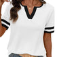 🎁2026 New Arrivals 50% OFF💥Women's Short Sleeve Color Block Tee