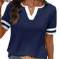 🎁2026 New Arrivals 50% OFF💥Women's Short Sleeve Color Block Tee