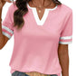 🎁2026 New Arrivals 50% OFF💥Women's Short Sleeve Color Block Tee