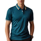 🎁2026 New Arrivals 50% OFF💥Men Fashion Contrast Lapel Quick Drying Short Sleeve T-Shirt