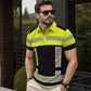 🎁2026 New Arrivals 50% OFF💥Men's High Visibility Reflective Short Sleeve Shirt – Neon Blocks & Athletic Fit Cut ⏰