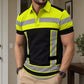 🎁2026 New Arrivals 50% OFF💥Men's High Visibility Reflective Short Sleeve Shirt – Neon Blocks & Athletic Fit Cut ⏰