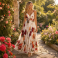🎁2026 New Arrivals 50% OFF💥Women's Printed Spaghetti Strap Maxi Dress – Designed to flatter with a V-neckline, adjustable thin straps & a flowing A-line silhouette. A timeless, feminine piece for warm-weather occasions 🌿