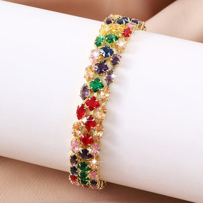🎁2026 New Arrivals 50% OFF💥Women's Elegant Multicolor Tennis Bracelet – Sparkling & adjustable – Perfect for daily wear or special occasions – vibrant and timeless ✨💖🌿