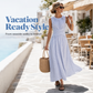 🎁2026 New Arrivals 50% OFF💥Striped Sleeveless Dress – Classic stripes & flattering drape – Effortless elegance for any occasion.